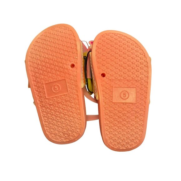 Jojo Siwa Bow Toddler Girls Slide Sandals Size 5-6 Pink & Rainbow Comfortable Sl - Picture 5 of 5